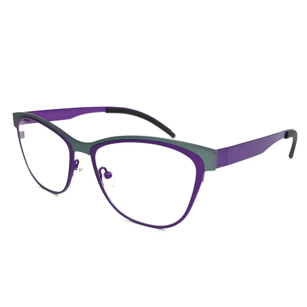 Tom Davies Eyeglasses Frames TD758 Col. 2284 Matte Purple Ice Blue 54-17-140